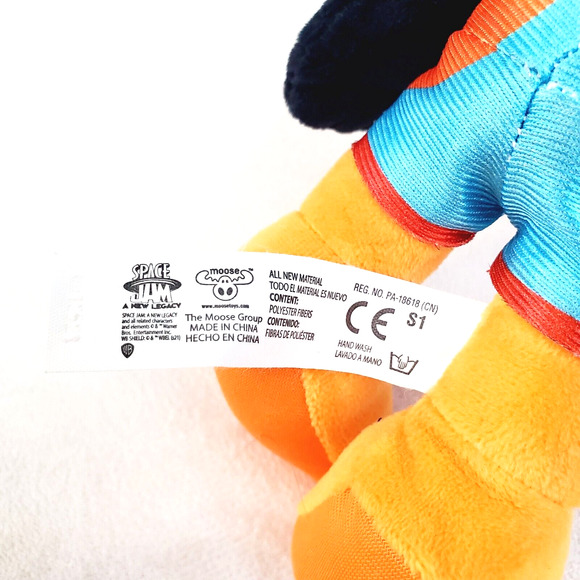 Space Jam Tune Squad Daffey Duck Plush Boy's 11" Black/Orange Toy Stuffed Animal - Picture 5 of 7